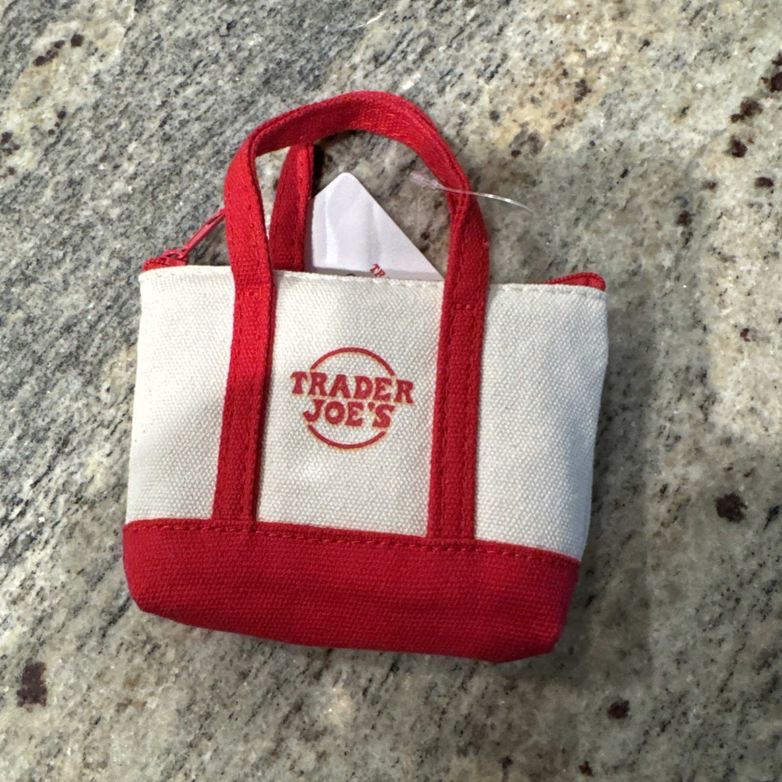 2025 Trader Joe's Canvas Micro Tote with Grocery Bag Red Limited Edition