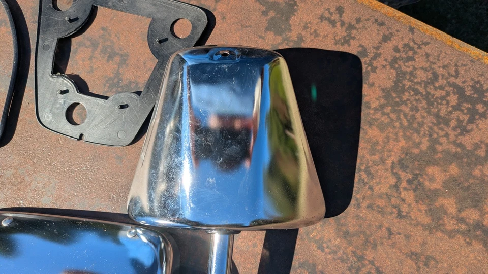 Espejo retrovisor lateral izquierdo derecho cromado para Chevrolet C10 C20 K10 Blazer 1981-1991 Foto 2 de 4