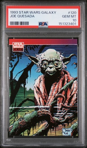1993 Topps Star Wars Galaxy Yoda PSA 10 Pop 4 Joe Quesada #120