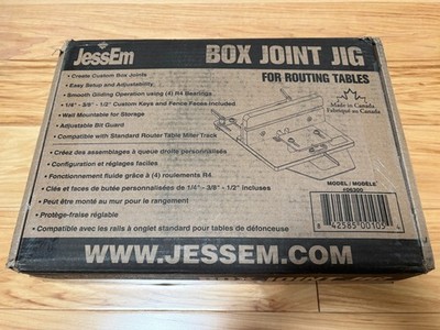 Jessem Router Table Box Joint Jig - 1/4'', 3/8'' & 1/2'' Box Joints - Brand New