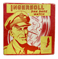 A Vintage Ingersoll DOUBLE Animated Pocket Watch "DAN DARE" Circa 1960 IN BOX