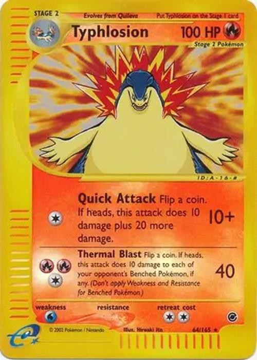 Typhlosion - 64/165 - Pokemon Expedition Non-Holo Rare Card NM