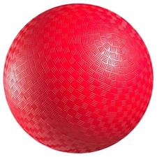 Playground Ball - 1-Pack Red Rubber Bouncy Inflatable Balls, w/Air 8.5 Inch