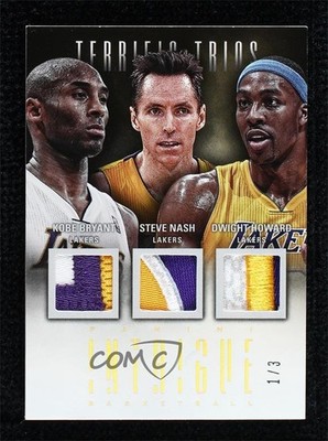 2012 Intrigue Terrific Trios Materials Prime 1/3 Kobe Bryant Dwight Howard 9w4