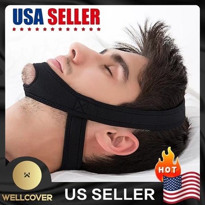 NEW Snore Stop Anti Snoring Chin Strap Sleep Apnea Belt Snoreless Jaw Solution