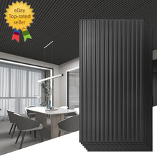 6-Pack Slat Design 3D Wall Panels for Interior Wall Decor, 2X4 FT PVC Decorative