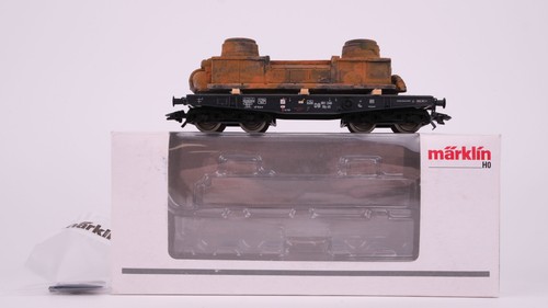 Märklin H0 48608 Schwerlast-Flachwagen mit Beladung (Intermodellbau 2008) SSy 45 | Zustand: Gebraucht