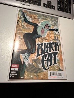US MARVEL BLACK CAT # 1  COVER VARIANT BY ADAM HUGHES