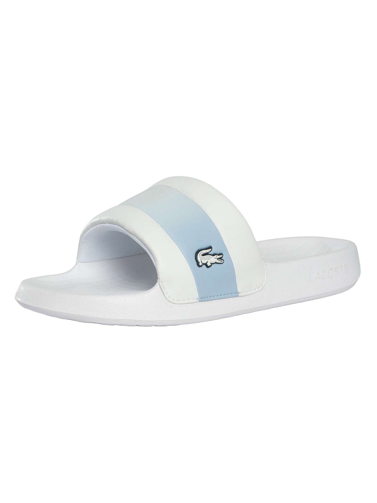 Lacoste 126 3 CMA Serve Sliders, White/Blue - 8 UK