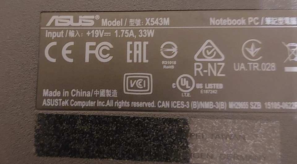 Asus laptop plastic outer case only , Model X543M , very good condition - Image 3 of 4