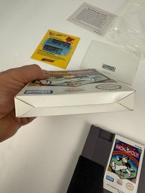 Monopoly NES Complete CIB GREAT Condition w/ RARE Poster Mint! 🔥 🔥