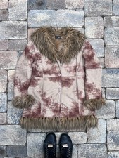 Fitswell cappotto pelliccia pelliccia caldo inverno bottoni Y2K Girly Glam morbido grunge donna G