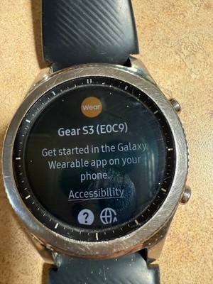 Samsung Galaxy Gear S3 Classic 46 mm Stainless Steel Silver Case and Black...