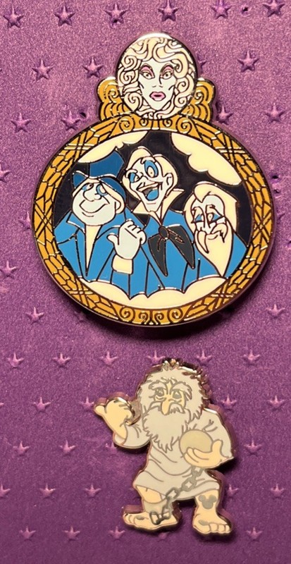 Disney Haunted Mansion Madame Leota & The Hitchhiking Ghosts Pin & Gus Pin (2)