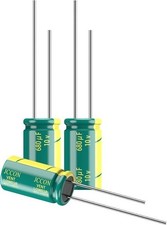 10 Pack 10V 680uF Low ESR Electrolytic Capacitors 6x12mm 10Volt 680MFD High
