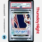 2024 TOPPS INCEPTION WYATT LANGFORD AUTO JUMBO PATCH ROOKIE RC /125 PSA 10