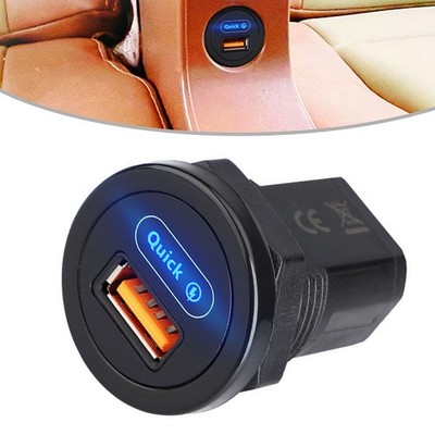 Schlankes Design Auto Ladegerät Adapter Quick Charge 3 0 USB Steckdose für Fah