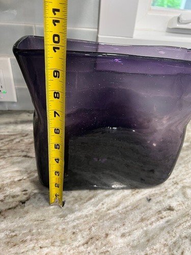 Beautiful Large Blenko Amethyst Vase Hand Blown - Bild 2 von 6
