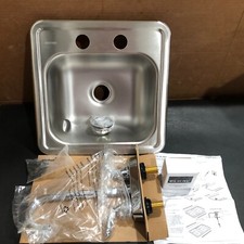 Elkay Drop-In 2-Hole Single Bowl Bar Sink Stainless Steel 15" K115152, FREE SHIP