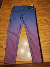 NWT 98 BCBG Maxazria Women  s Purple OMBRE Workout Leggings High Waisted Size L