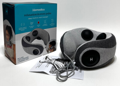 Homedics Deep Rhythmic Neck Massager w/ Heat and Sound Portable Rechargeable