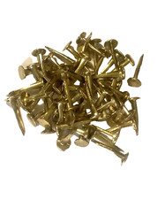 Brass Plated Steel Trunk Tacks 3/4" Long 2 OZ Pack of 58 Nails