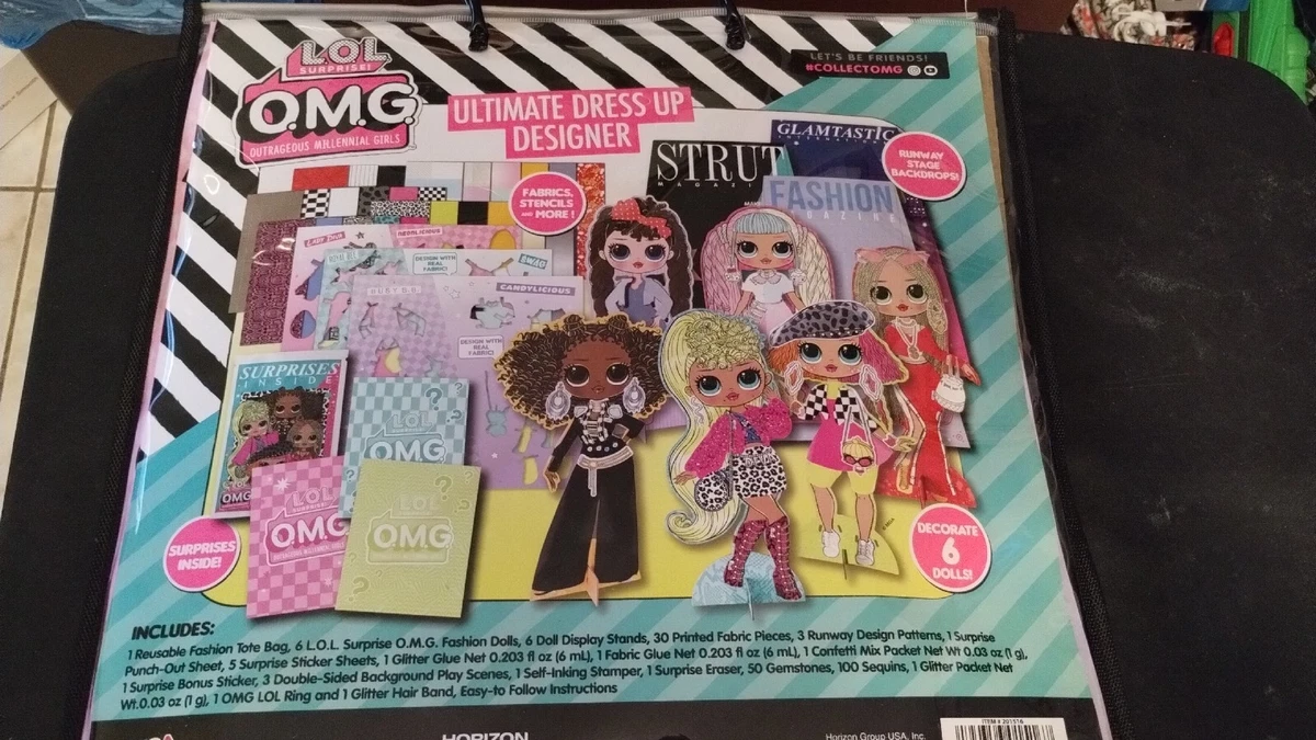 LOL O.M.G. Ultimate Dress up Design Set Decorate 6 Dolls Open New Set Never Used