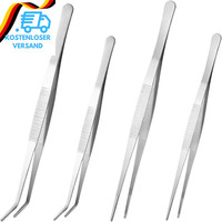 4 StüCk Gebogene Pinzette, Edelstahl Pinzette 14 Cm, Stumpfe Pinzette Edelstahl