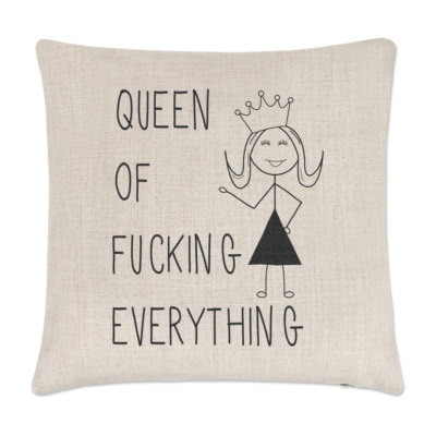 Set Di 4 Sottobicchieri "Queen Of F***ing Everything" – Citazione Divertente, Finitura Lucida, 9x9 Cm, Regalo Originale - 2