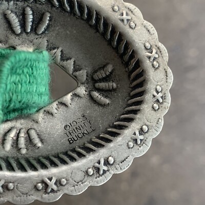 Vintage Southwestern Trinity Buckle 1983 Concho Belt Stamped  display picture 3