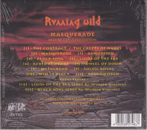 Running Wild 1995 CD - Masquerade +2 (Ltd. Digi. 2017 Remaster) X-Wild - Sealed - Imagen 2 de 2