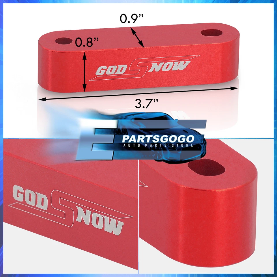 For 88-00 Acura Honda Integra CRX Civic 22MM Red JDM Hood Spacer Risers + Bolt Foto 2 de 3