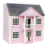 Dolls House Flat Pack Kit Pink Painted Newnham Manor Georgian 1:12 Scale Tumdee