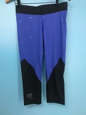 New Adidas Techfit Compression Women's Blue / Black Signuture Leggings Size: M