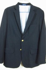 NEW Boy's Izod Navy Blue Blazer Sport Coat Golden Buttons Size 16