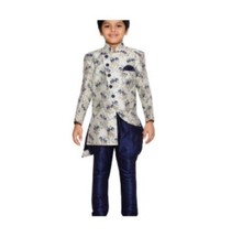 Boys Indian Wear Bollywood Style Sherwani Churidar White Size 18-24 Months