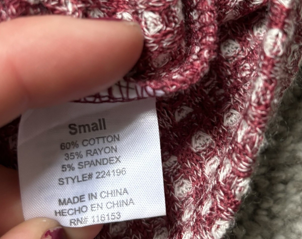 Poof New York maroon sweater, women's, small | eBay