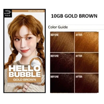[MISE EN SCENE] Hello Bubble Foamy Creamy Bubble Hair Dye Color 10GB GOLD BROWN
