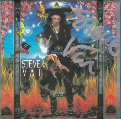 STEVE VAI 'PASSION AND WARFARE' CD 1998 - AUTOGRAPHED TWICE - BEST AVAILABLE