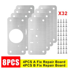 Kit 8 Pz (4 paia) Staffa Riparazione Cerniera Porta Armadio Acciaio Inossidabile