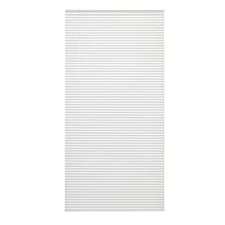 White Cordless Light Filtering Vinyl Mini Blinds with1 In.Slats-34 In.W X 64 In.