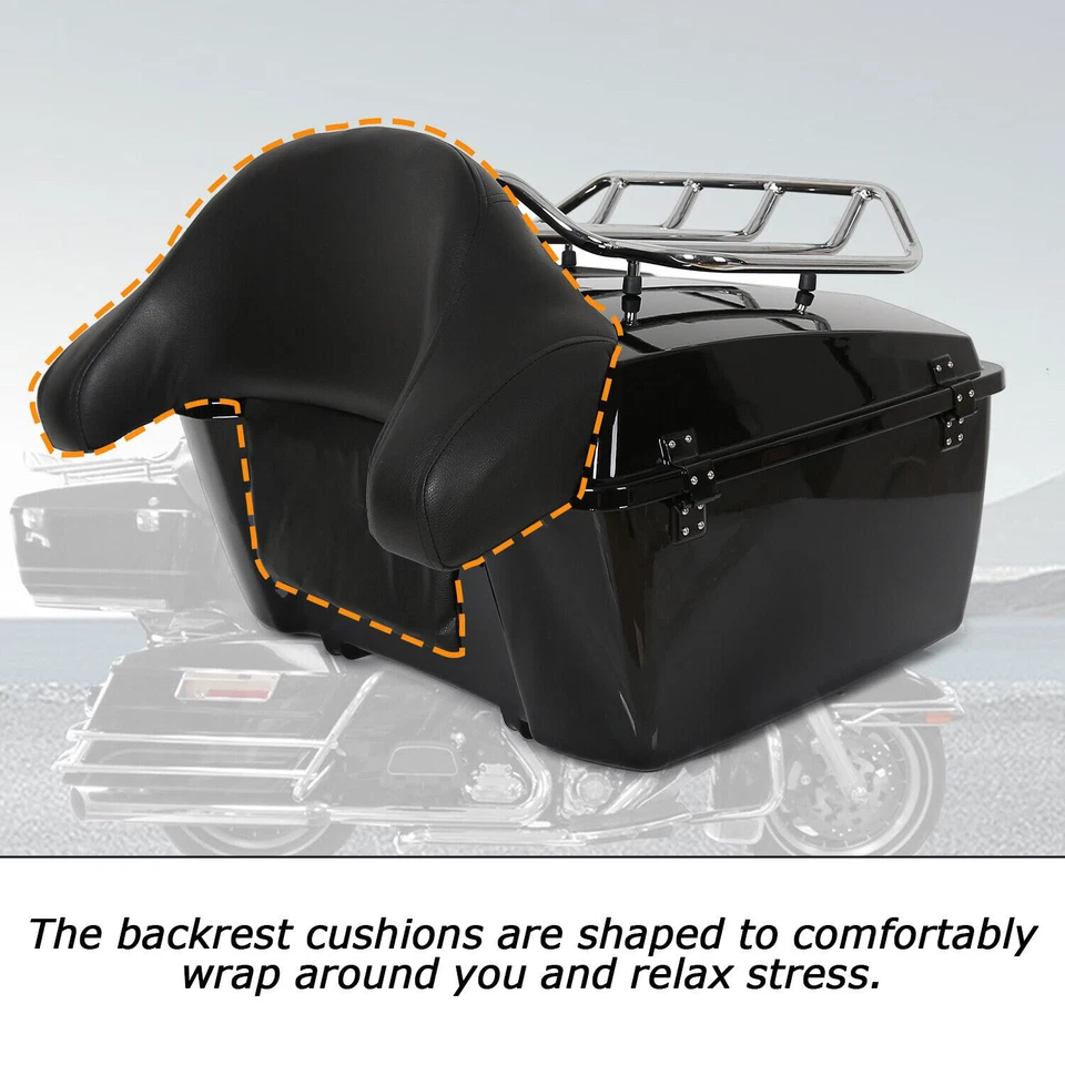 13.7" King Trunk Pack For Harley Davidson Touring Road Electra Glide 1997-2008 — 第 4/4 张图片