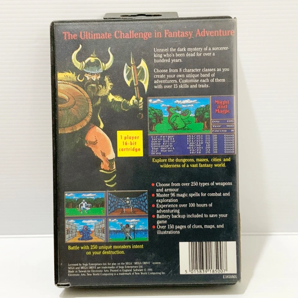 Might And Magic: Gates To Another World + Box - Sega Mega Drive - Tested & Works - Image 2 of 4