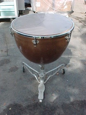 Vintage Ludwig Chicago 26 Fibra Di Vetro Tampani Drum Con Pedale
