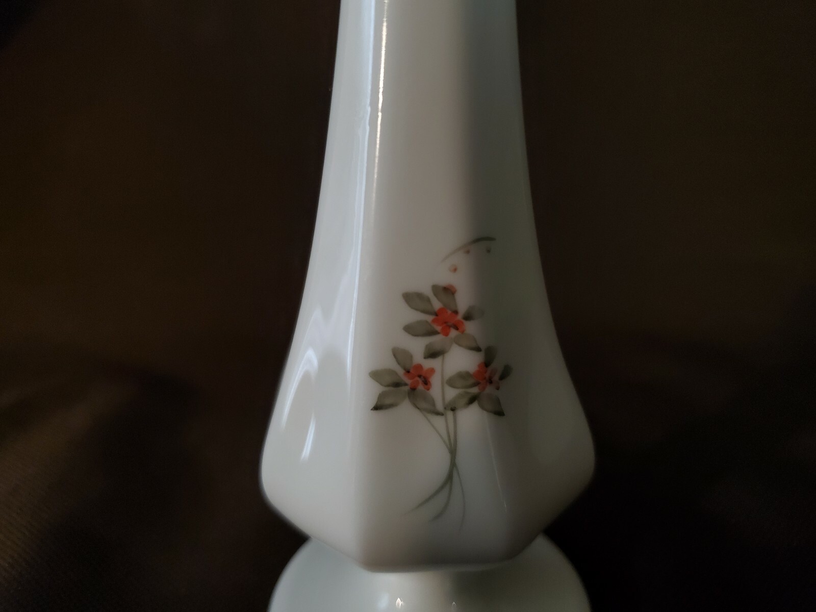 Vintage Fenton HandPainted Milk Glass Rose Bud Vase eBay