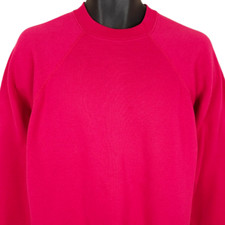 Vintage Tultex Blank Sweatshirt Mens Size Large Pink 80s 90s Made In USA