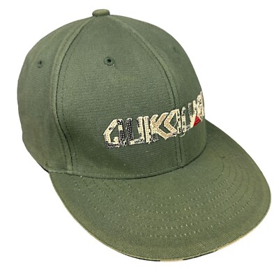 Quiksilver  Flexfit Hat Mens One Size Fits All Olive Green Cotton/Spandex Blend