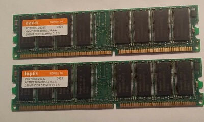 Hynix PC2700U-25330 HYMD232M646D6-J AA 256MB DDR 333MHz CL2.5 RAM New
