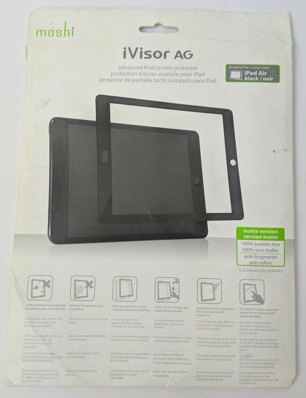 Moshi iVisor AG Advanced iPad Air Black Screen Protector