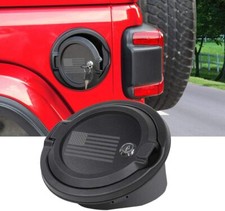 1x Fuel Filler Cover Locking Tank Door Gas Cap For 18 Jeep Wrangler Jl Us Flag